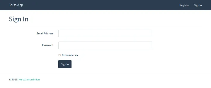 Todo App - Sign In Page